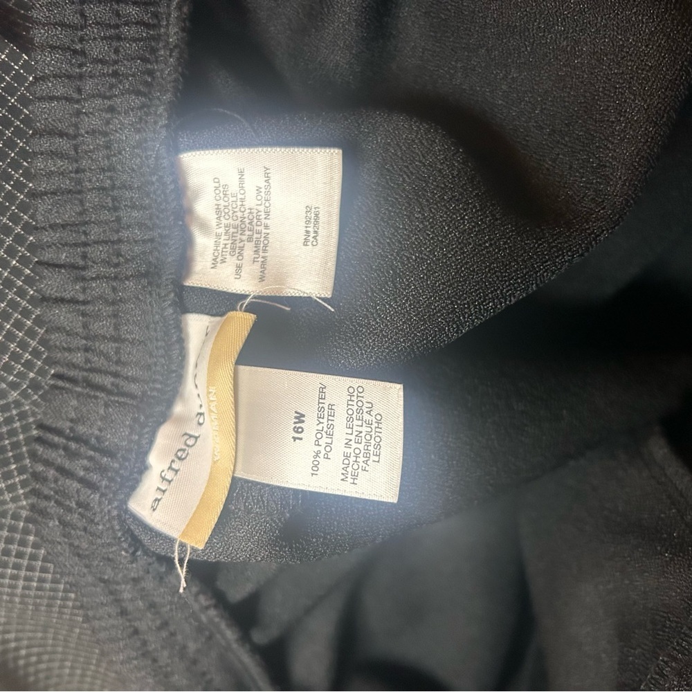 Alfred Dunner Black Wide Leg Pants 16W Pull-On Career Classic - Picture 6 of 9